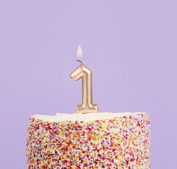 Vela de oro número 1, velas de primer cumpleaños de oro, vela de pastel de  cumpleaños, velas de edad, decoraciones de fiesta de cumpleaños de oro -   México