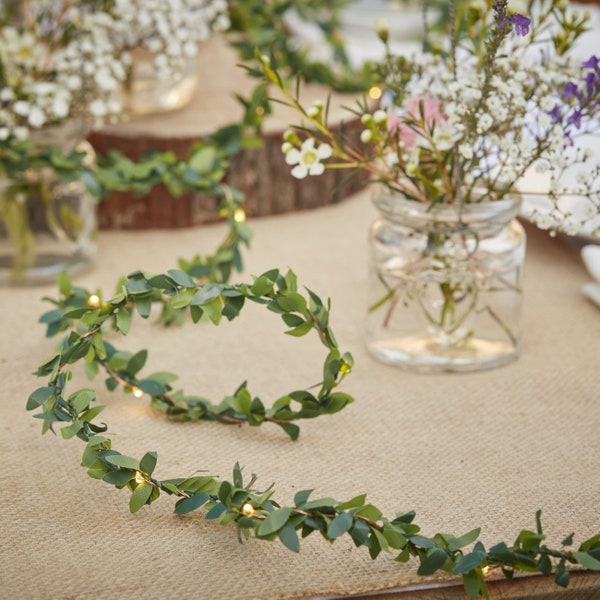 Foliage String Lights, Greenery Lights, Rustic Wedding Decorations, Table Decorations