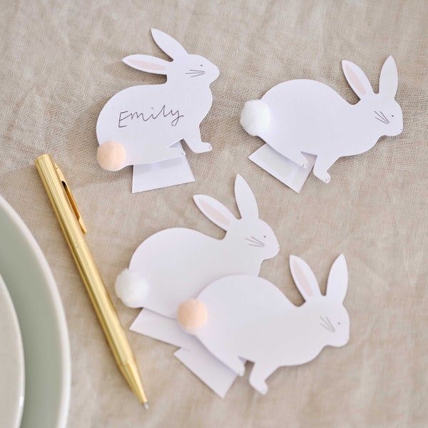 Easter Bunny Place Cards, Easter Party Table Decorations, Neutral Baby Shower, Easter Table Decorations, Birthday Party Decorations