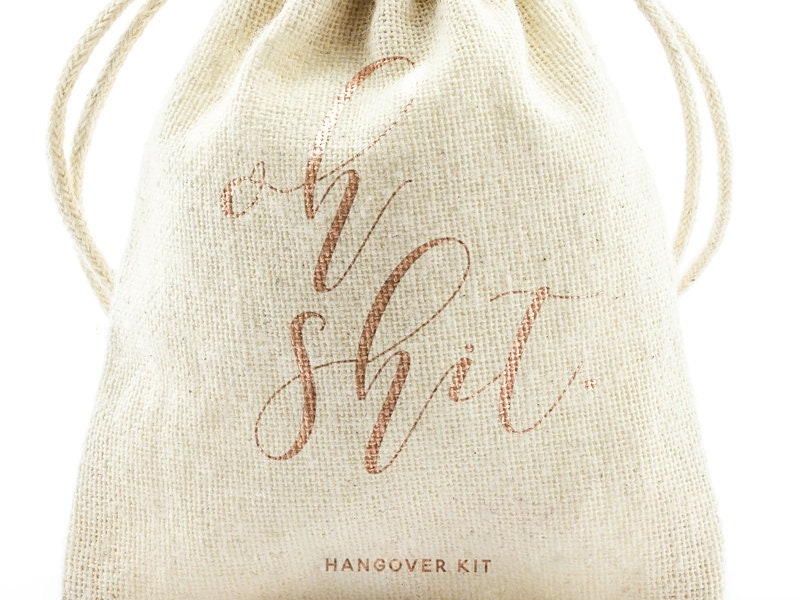 10 Rose Gold Wedding Hangover Recovery Bags Rustic Wedding - Etsy UK