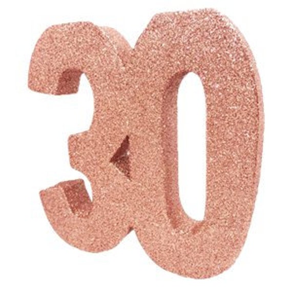 Rose Gold Glitter 30th Birthday Party Table Decoration Rose Etsy