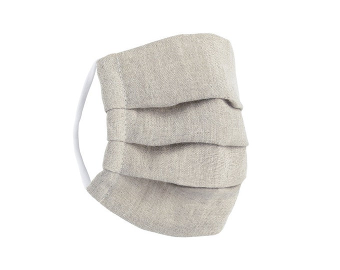 Kids Grey Linen Face Masks Reusable 100 Linen Face Masks Etsy UK