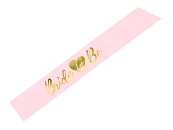 Cumpleaños Faja novia Sash gallina Fiesta Faja Marco personalizado con texto de oro rosa