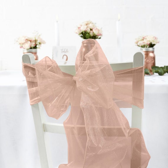 rose gold organza chair