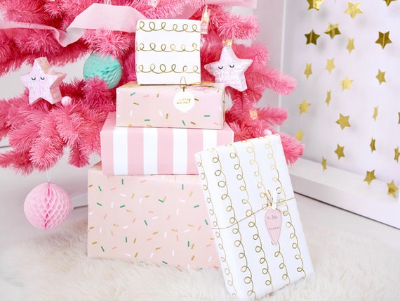 Central 23 Happy Birthday Wrapping Paper for Men Women - 6 Sheets of Gift Wrap - 21st Wrapping Paper for Her Him - Dots - Age 21 - for Girlfriend