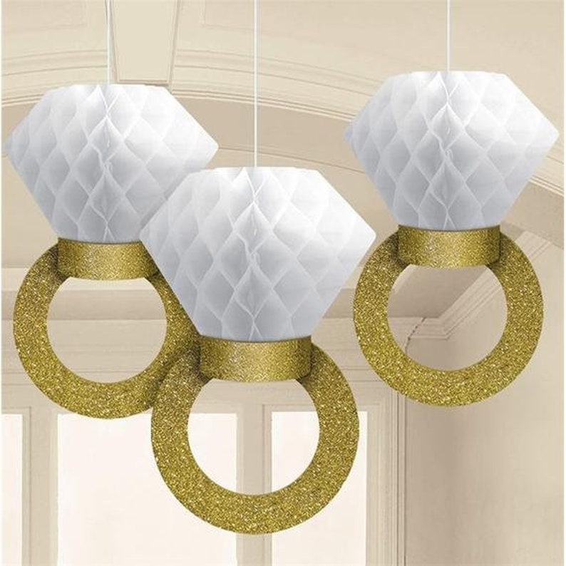 3 Engagement Rings Decorations Hen Party Decorations Diamond - Etsy UK