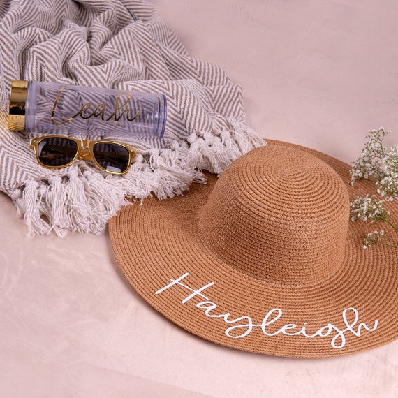 Bridesmaid Gift Floppy Beach Hat Hen 