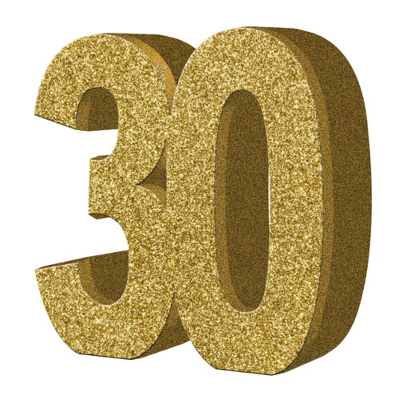 Gold Glitter 30th Birthday Party Table Decoration Gold 30 Etsy