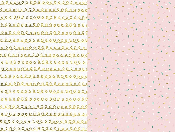 Sprinkles On Pink Scrapbook Paper - 8 1/2 x 11