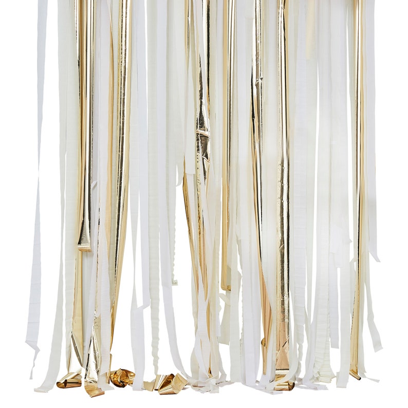 Gold Streamer Garland Kit Wedding Decorations Baby Shower Etsy UK