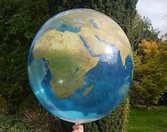 22 Planet Earth Globe Balloon, 22 Inch Bubble Globe Balloon, Planet Earth  Balloon, World Balloon, Planet Balloon, Round the World 