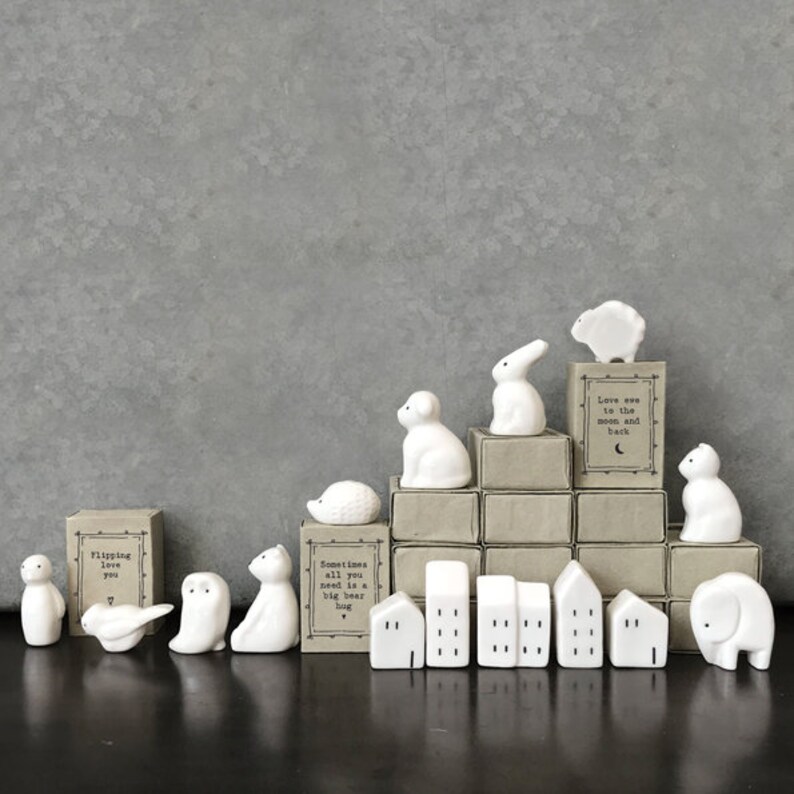 Birthday Gift East of India Matchbox House Friendship Gift Porcelain Matchbox Gift Wedding Keepsake