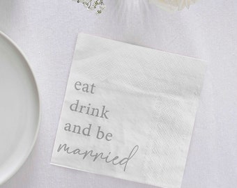 16 Wedding Napkins, White Grey Wedding Napkins, Wedding Tableware, Table Decorations, Wedding Table, Wedding Buffet