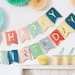 Happy Birthday Rainbow Bunting, Party Decorations, Happy Birthday Rainbow Garland, Birthday Decorations, Rainbow & Gold Decoration 