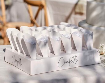 24 Cone Wedding Confetti Tray, Wedding Confetti Decorations, Confetti Sprinkle, Confetti Wedding Pouches, Wedding Decorations