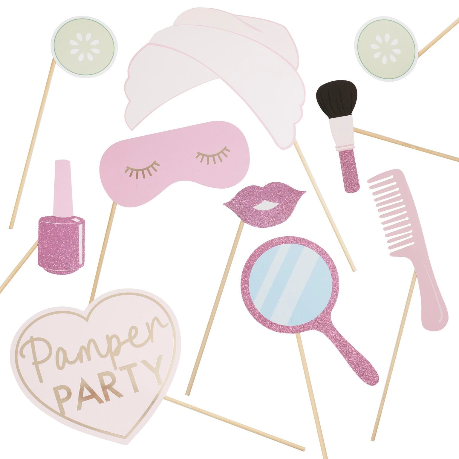10 Pink Pamper Party Photo Booth Props Pamper Party Girls Etsy UK