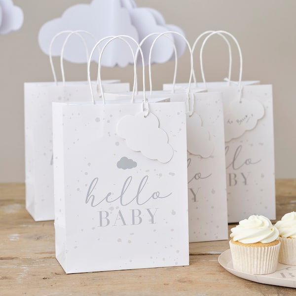 1 Hello Baby Gift Bags, Baby Shower Party Favour Bags, Gender Reveal Party Favor Bags, Baby Shower Party Decorations