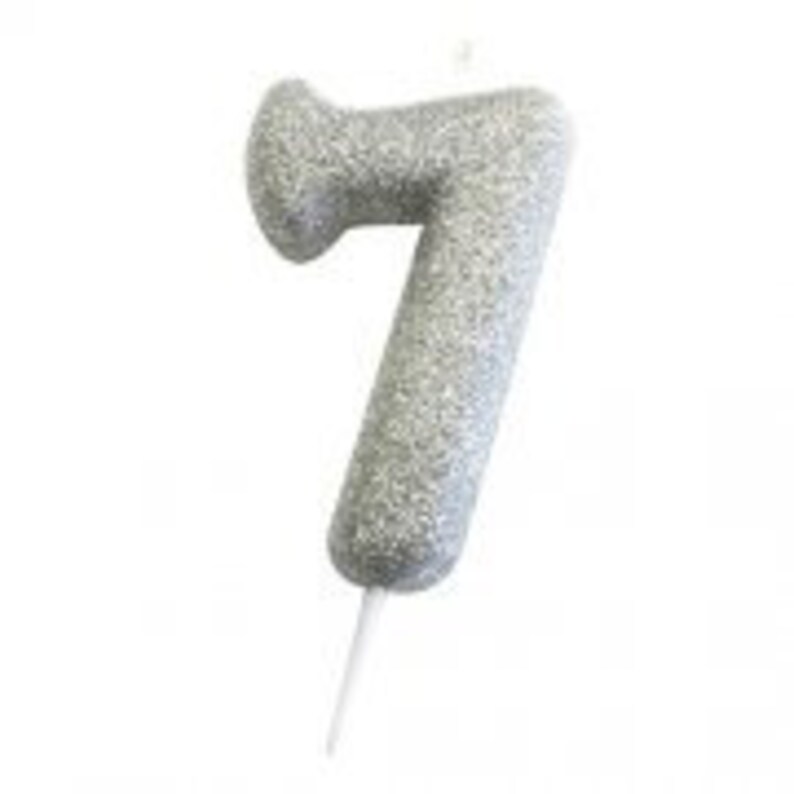 Silver Decorations 4th Birthday Silver Candle Four Candle Silver Anniversary Party Number 4 Silver Glitter Candle Birthday Cake Candle