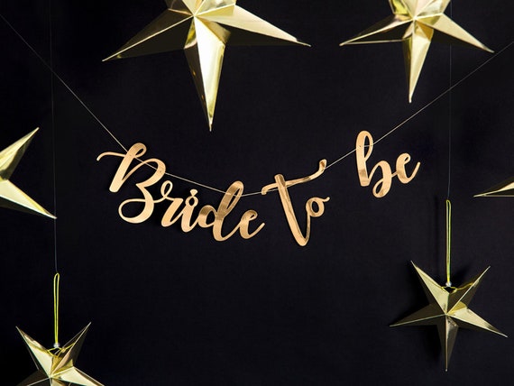 Bachelorette Party Decorations, Hen Party Decorations Bridal Shower Decorations Bride to Be I do Crew Banner Gold Bride to Be Banner