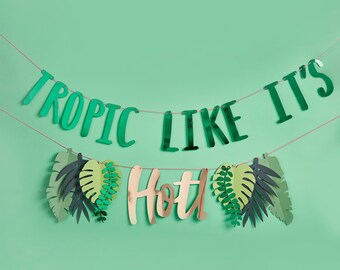 Tropical Party Garland, Tropical Party Decorations, Tropical Party, Birthday Party Decorations, Wedding Decorations, Baby Shower Decorations