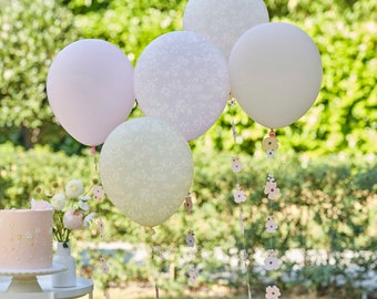 Pastel Flower Party Balloon Bundle, Birthday Party Decorations, Baby Shower Balloons, Mothers Day Decorations, Floral Decorations