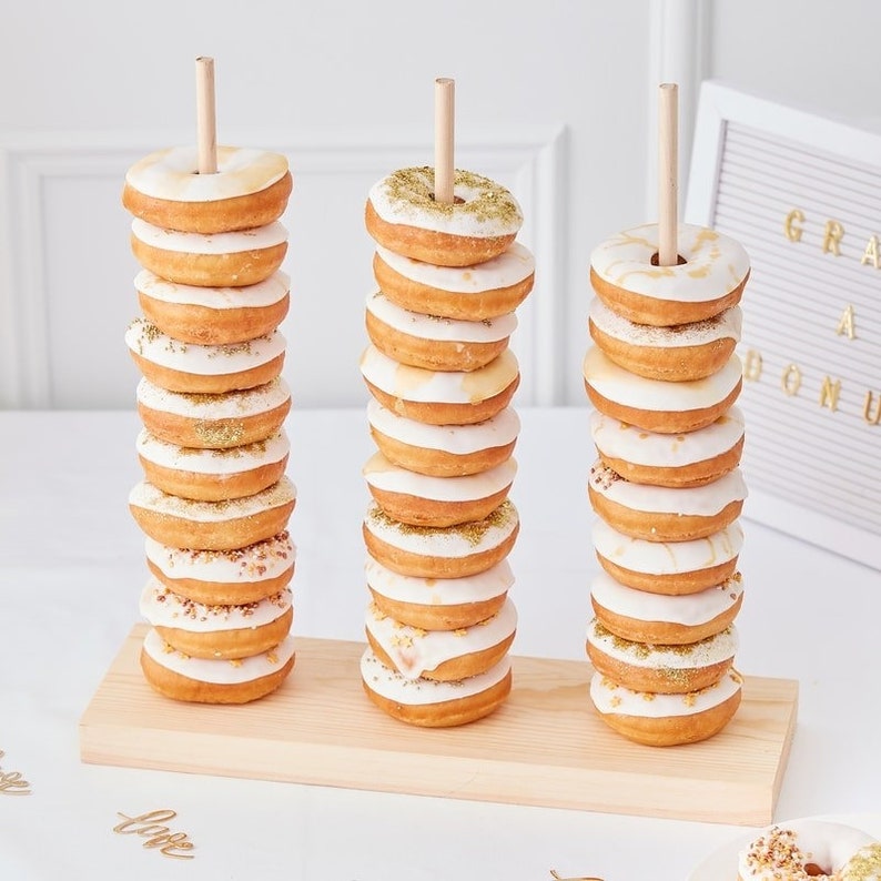 Wedding Donut Stacker  Donut Wall Doughnut Decorations Food image 0