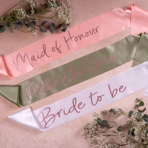 Custom Future Mrs Sash, Hen Party Sash, Bachelorette Party Sashes, Bachelorette Party, Bridal Shower, Team Bride image 6