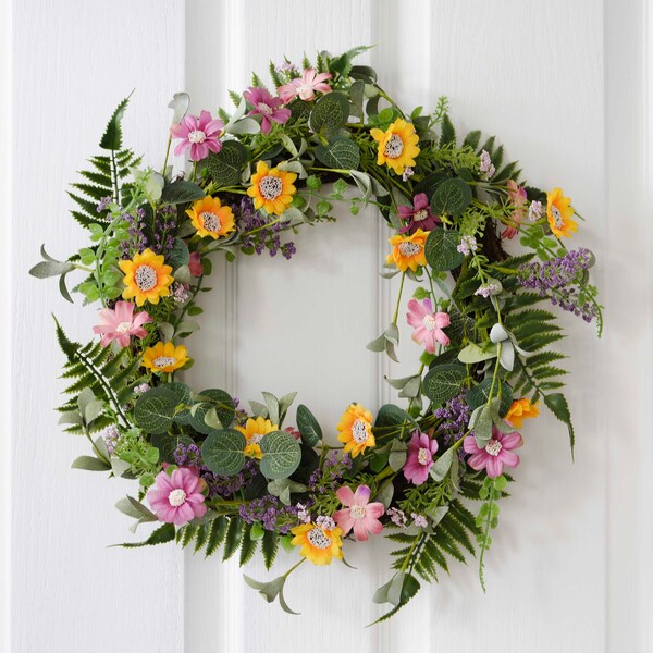 Artificial Spring Flower Wreath, Easter Decorations, Floral Easter Decorations, Mothers Day Decorations, Door Decorations