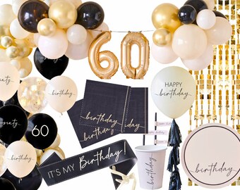 60th Birthday Decorations, Sixtieth Party Decorations, Milestone Birthday Party Decorations