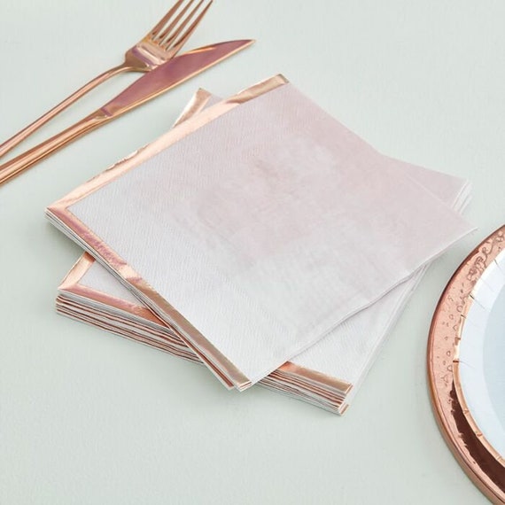 16 Blush Rose Gold Napkins Hen Party Napkins Bridal Shower Etsy Australia