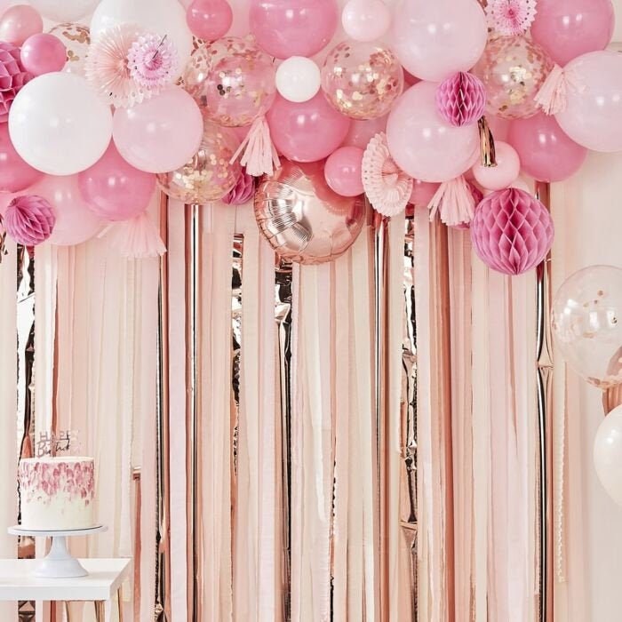 Blush & Rose Gold Streamers Backdrop, Streamer Curtain Garland, Wedding  Decor, Birthday Decor, Baby Shower, Bridal Shower, Party Streamers 