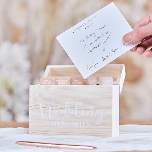 Rose Gold Wedding Newlyweds Advice Box, Rustic Wedding Wooden Advice Box, Wedding Props, Wedding Guest Book Alternative, Wedding Keepsake,