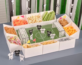 Football Treat Stand, Football Stadium Food Display, Food Trays, Soccer Party Tableware, Sports Children's Kids Party Tableware Decorations
