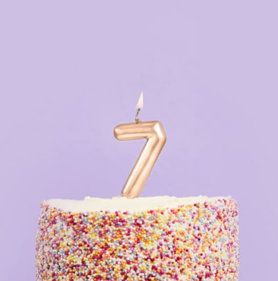Bougie en or numéro 7, bougies dorées du septième anniversaire, bougie de  gâteau danniversaire, bougies dâge, décorations de fête danniversaire en or  -  France