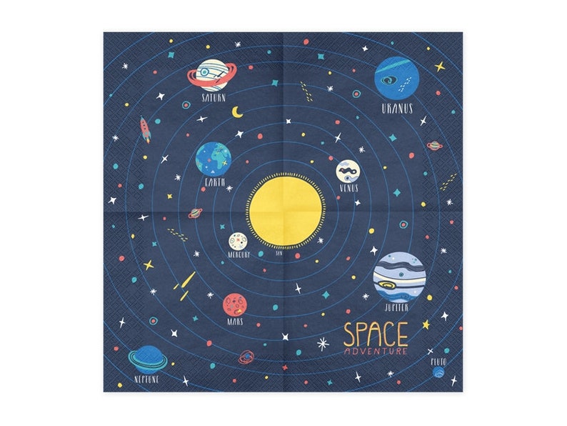 20 Space Party Napkins Rocket Party Space Party Decorations Space Birthday Party Childrens Space Party