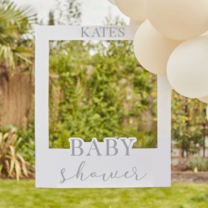 Personalised Baby Shower Photo Frame, Customisable Baby Shower Photo Booth props, New Baby Party, Gender Reveal Party, Neutral Decorations