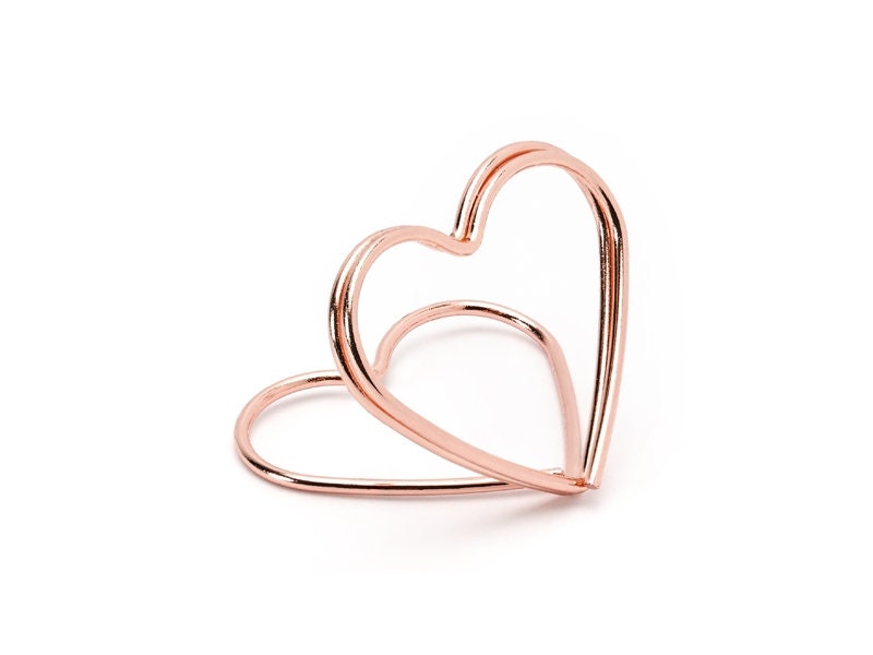 10 Rose Gold Place Card Holders Rose Gold Wedding Metal Etsy