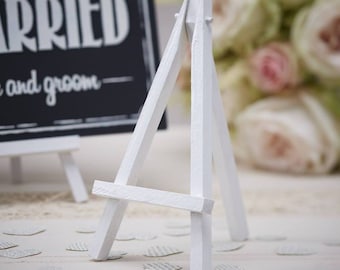 Mini White Wooden Easel, Wedding Decorations, Table centre pieces, Wedding Table Numbers, Party Table Numbers