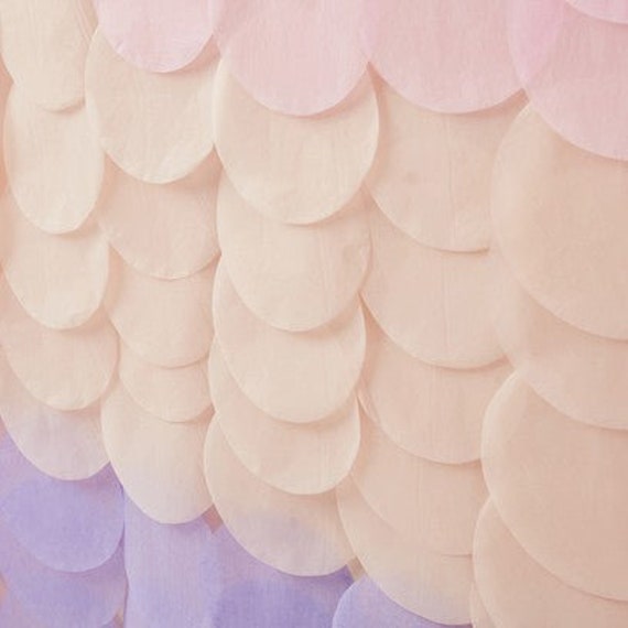 Pink Lilac Pastel Tissue Paper Disc Party Backdrop, Mermaid Party Backdrop,  Mermaid Party Decor, Pastel Party Backdrop, Pastel Party Decor 