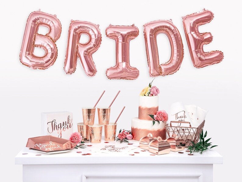 Hen Party Tableware 6 Rose Gold Bride Squad Plates Bridal Shower Bachelorette Party Rose Gold Hen Party Plates Paper Party Plates