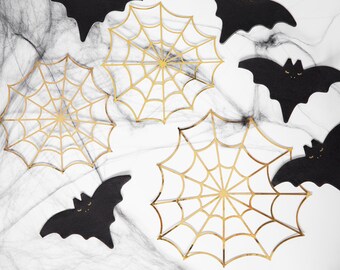 3 Gold Spiderweb Decorations, Halloween Party Backdrop, Halloween Decorations, Spiderweb Backdrop, Halloween Spidersweb, Halloween Backdrop