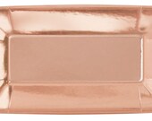 8 Rose Gold Plates, Rose Gold Foil Appetizer Plates, Hen Party Plates, Birthday Party Plates, Baby Shower Plates, Bridal Shower Plates,