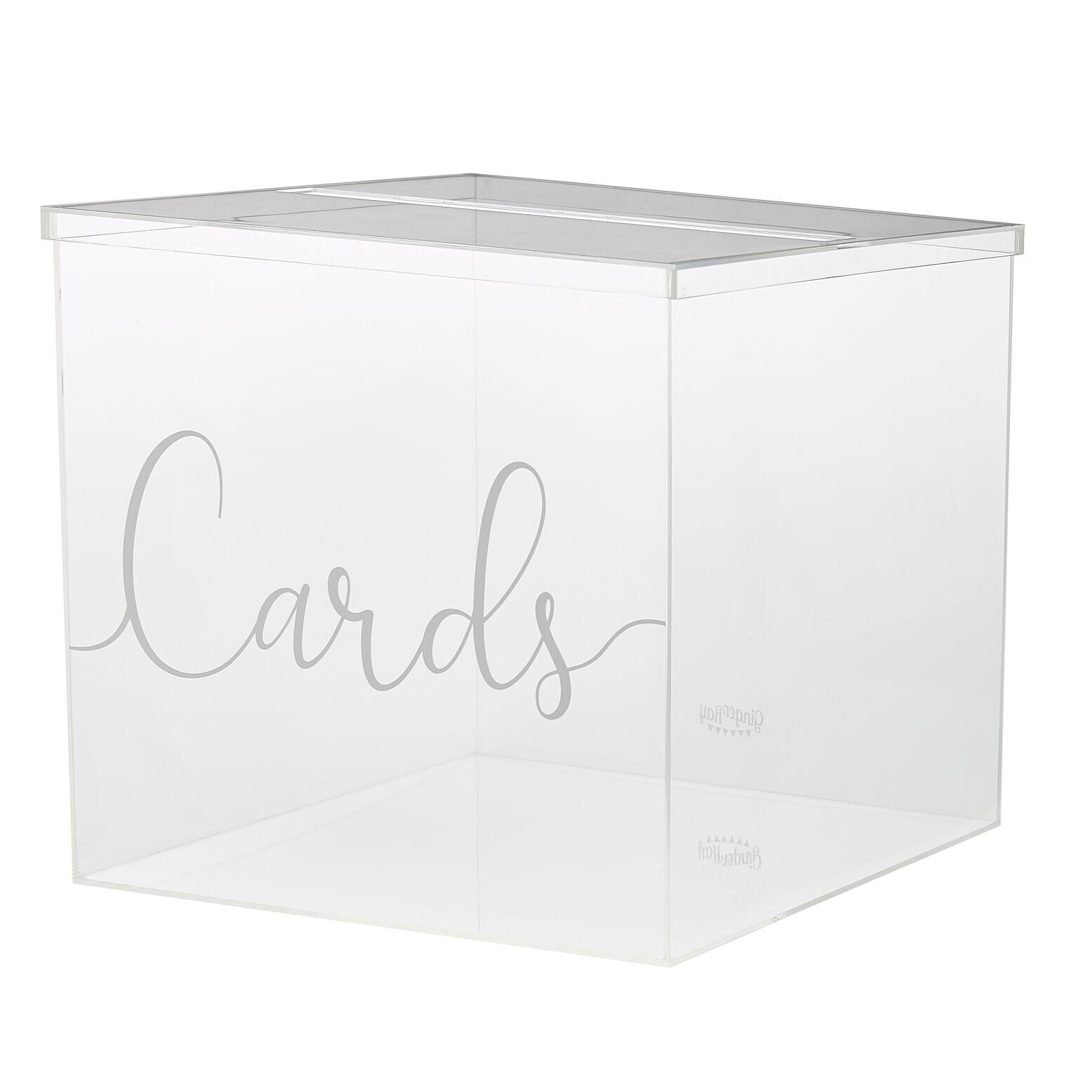 Simple Clear Acrylic Wedding Card Box with Arched sign CABA001