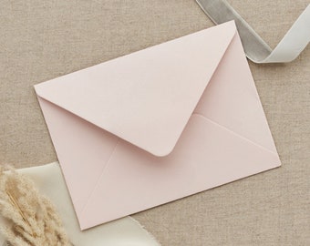 20 Blush Pink Envelopes, C7 Small Blush Envelopes, Wedding Stationery, Rustic Wedding Decorations,
