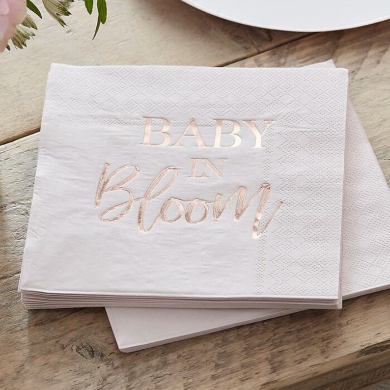 5 Rose Gold Confetti Baby in Bloom Balloons Baby Shower | Etsy UK
