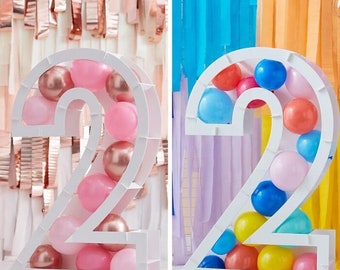 Globo número 2 decoración de fiesta de cumpleaños, pieza central de globos de fiesta de cumpleaños, decoraciones de fiesta