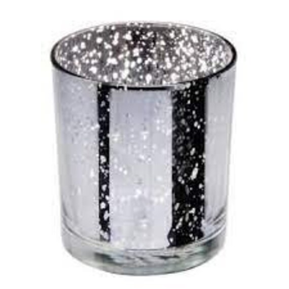 Silber Glas Teelichthalter, Weihnachtskerzenhalter, rustikale  Hochzeitsdekoration, Kerzenhalter, Veranstaltungsort Dekoration, Silber  Dekorationen