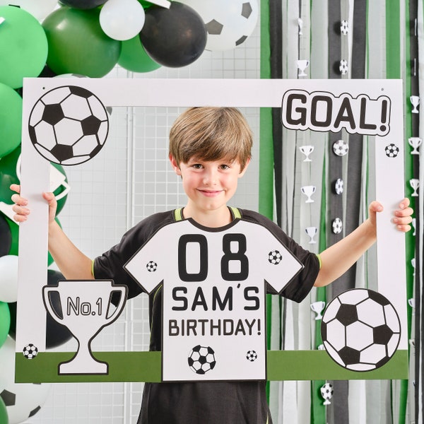 Football Party Game, Customisable Football Photo Booth Frame, Boys Birthday Party, Children's Kids Sports Party Decorations, Soccer Party