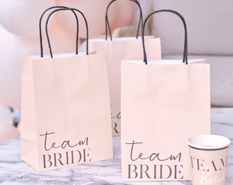 1 Hen Party Team Bride Bags, Bachelorette Party Bags, Bridal Shower Party Bags, Hen Party Favour Bags,