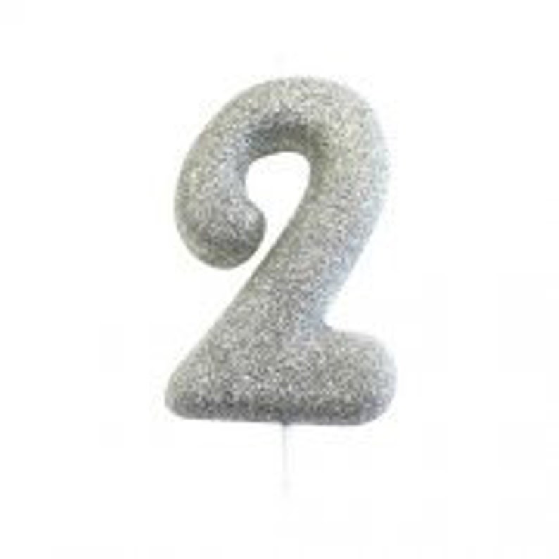 Silver Decorations 4th Birthday Silver Candle Four Candle Silver Anniversary Party Number 4 Silver Glitter Candle Birthday Cake Candle